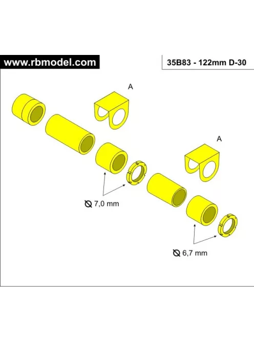 35B83 122mm L/38 D-30 SPG T-34 / D-30 122mm Howitzer D-30