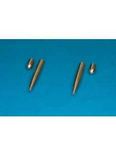   48AB09 2 x 20mm Hispano cannons Set contains two pcs of Hispano cannons and two hole plugs witch where mounted instead of two additional Hispano cannons. Those barrels where used in Spitfire "wing E &