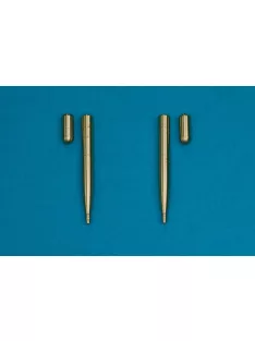   48AB09 2 x 20mm Hispano cannons Set contains two pcs of Hispano cannons and two hole plugs witch where mounted instead of two additional Hispano cannons. Those barrels where used in Spitfire "wing E &