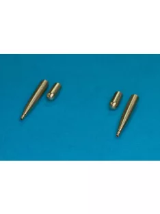  48AB10 2 x 20mm Hispano cannons Set contains two pcs of Hispano cannons and two hole plugs witch where mounted instead of two additional 0,5" MG. Those barrels where used in Spitfire "wing E & C"