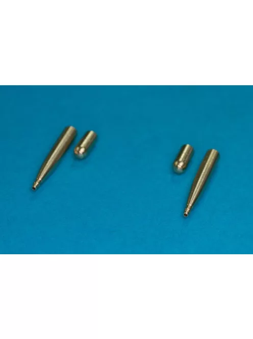 48AB10 2 x 20mm Hispano cannons Set contains two pcs of Hispano cannons and two hole plugs witch where mounted instead of two additional 0,5" MG. Those barrels where used in Spitfire "wing E & C"