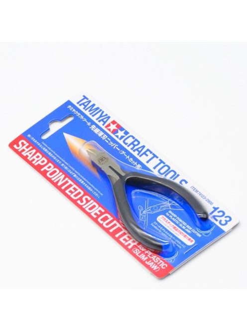 Tamiya Craft Tools Sharp Pointed Side Cutter for Plastic (Slim Jaw) Tamiya | No. 74123