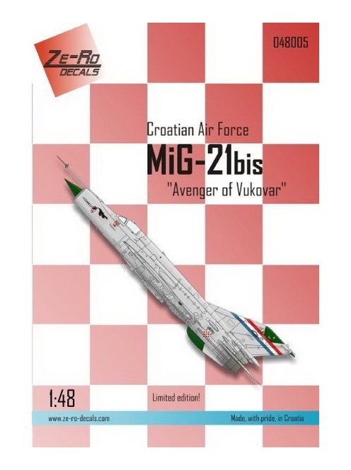 1/48 MiG-21bis “Avenger of Vukovar” ZERO decals