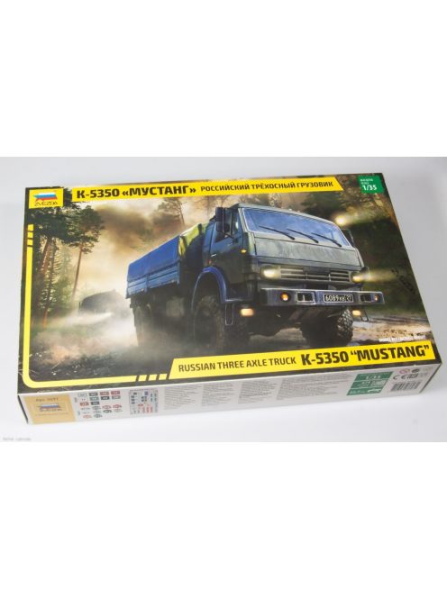 1/35 Russian Three-Axle Army Truck KamAZ-5350 "Mustang" Zvezda - No. 3697