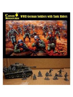 Caesar Miniatures - WWII German Soldiers with Tank Riders