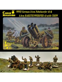  WWII German 21cm Nebelwerfer 42 & 8,8cm Raketenwerfer 43 with Crew