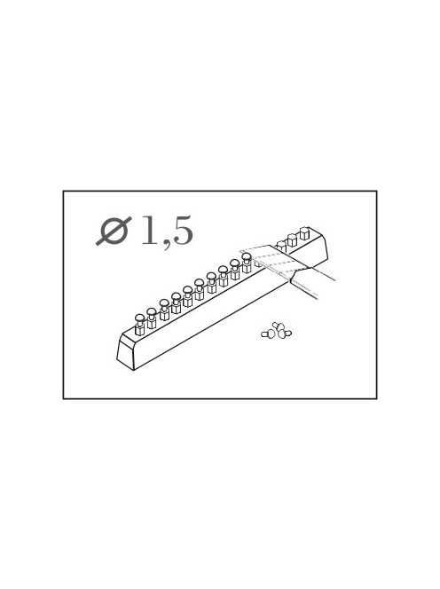 CMK - Hexagonale Schrauben Köpfe 1,5 mm 60 St. mit 0,9 mm Bohrer