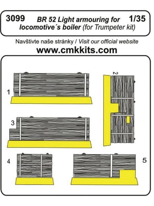CMK - BR-52 Light armouring for locomotive's boiler für Trumpeter Bausatz