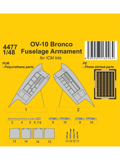 CMK - 1/48 OV-10 Bronco Fuselage Armament / for ICM kit