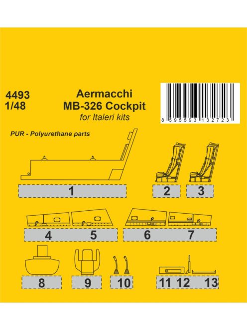 CMK - 1/48 Aermacchi MB-326 Cockpit / for Italeri kits