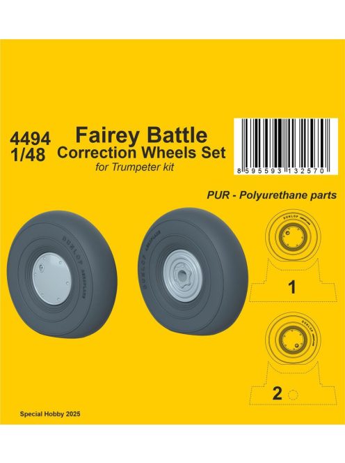 CMK - Fairey Battle Correction Wheels Set for Trumpeter kit