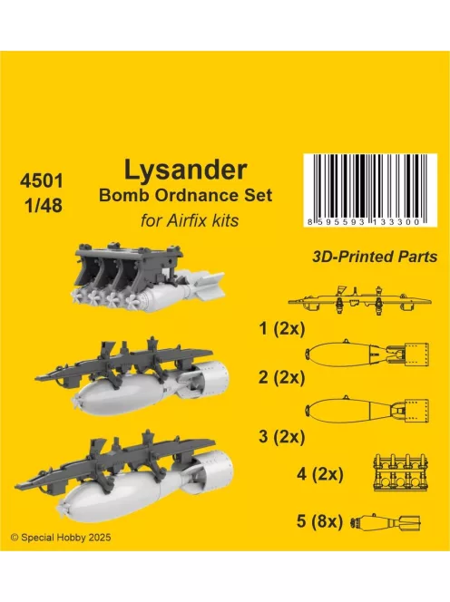 CMK - Lysander Bomb Ordnance Set for Airfix