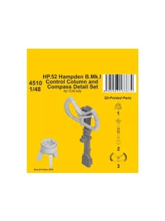   CMK - HP.52 Hampden B.Mk.I - Control Column and Compass Detail Set/for ICM kits