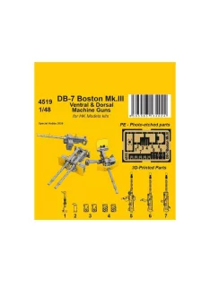   CMK - DB-7 Boston Mk.III Ventral & Dorsal Machine Guns / for HK Models kits