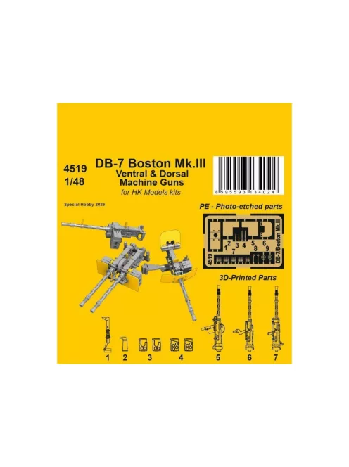 CMK - DB-7 Boston Mk.III Ventral & Dorsal Machine Guns / for HK Models kits