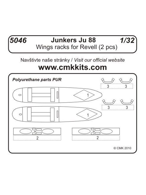 CMK - Junkers Ju 88A Wings rack (2pcs)