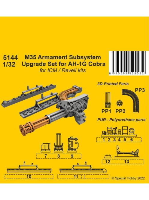 CMK - M35 Armament Subsystem Upgrade Set for AH-1G Cobra 1/32 /for ICM and Revell kits