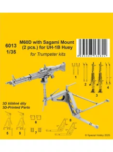   CMK - 1/35 M60D with Sagami Mount (2 pcs.) for UH-1B Huey / for Trumpeter kit