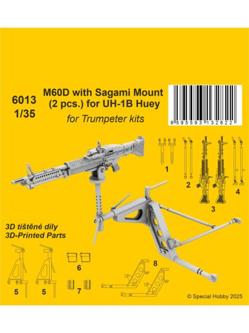CMK - 1/35 M60D with Sagami Mount (2 pcs.) for UH-1B Huey / for Trumpeter kit