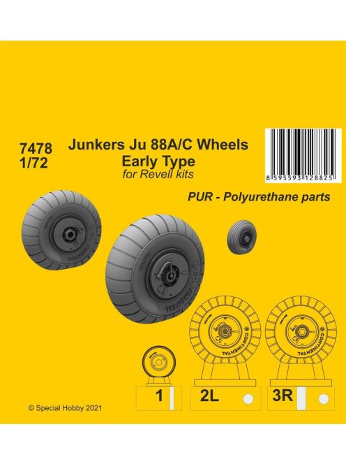 CMK - Junkers Ju 88A/C Wheels Early Type (Revell kits)