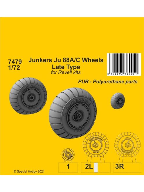 CMK - Junkers Ju 88A/C Wheels Late Type