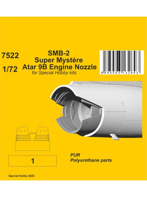 CMK - 1/72 SMB-2 Super Mystère Atar 9B Engine Nozzle / for Special Hobby kit 