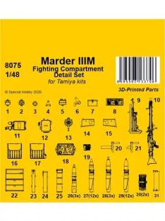 CMK - Marder IIIM Fighting Compartment Detail Set for Tamiya