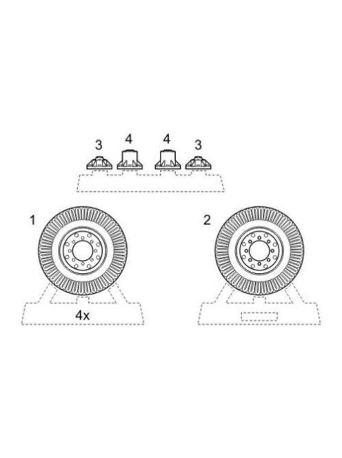 CMK - Chevrolet L.R.D.G 3cwt wheels für Tamiya Bausatz