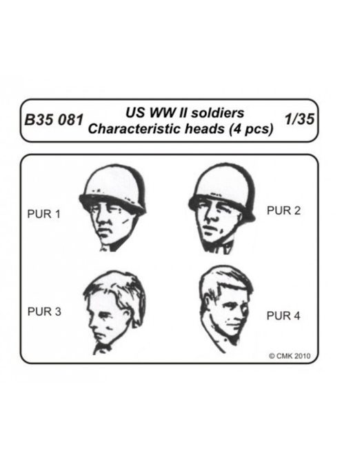 CMK - Us Wwii Soldiers Head (4 Pcs)