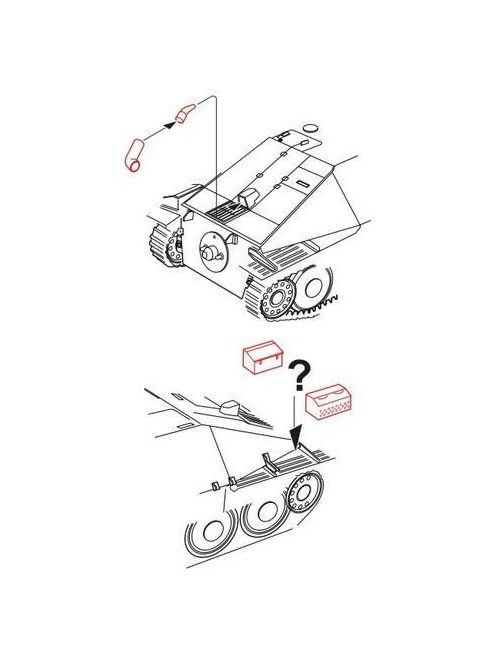 CMK - Jagdpanzer 38 Hetzer Exhaust and equipment für Tamiya Bausatz