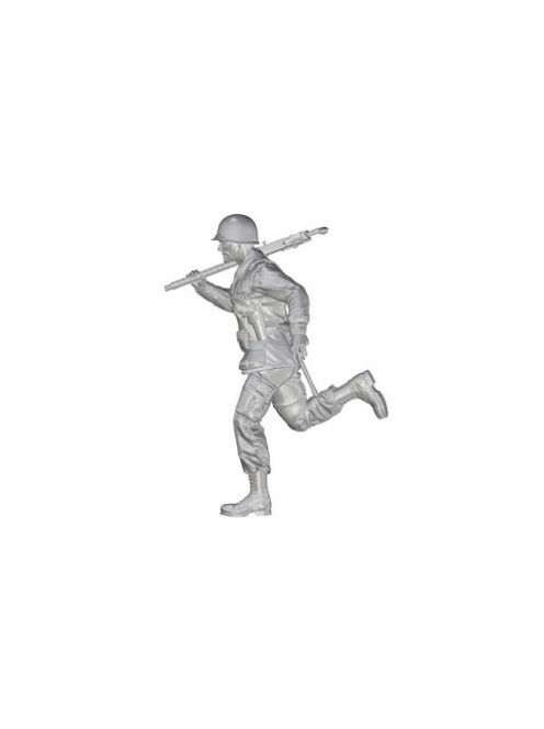 CMK - US WW2 Soldier (101 Airborne) Running w.M2 Machine Gun over his Shoulder