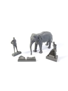   CMK - WWII RAF Mechanic in India+Elephant with Mahout (2 Fig. + Elephant)