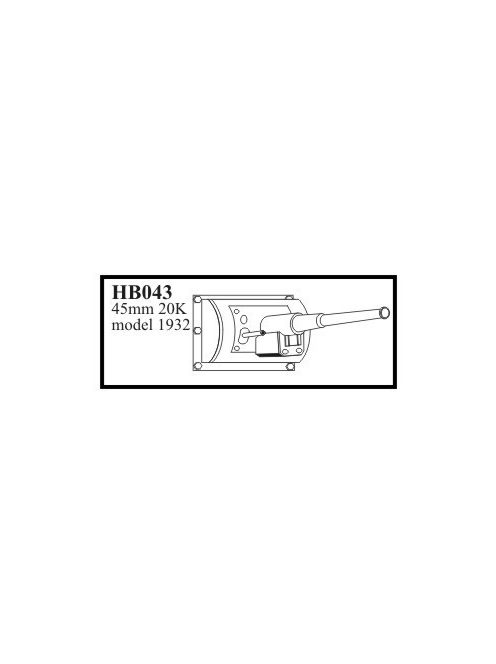 CMK - Kanonenrohr 45 mm 20 K model 1932 gun with mantlet for T-26 model 1933