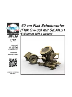   CMK - 60 cm Flak Scheinwerfer (Flak Sw-36) mit Sd.Ah.51 / Světlomet 60N s vlekem