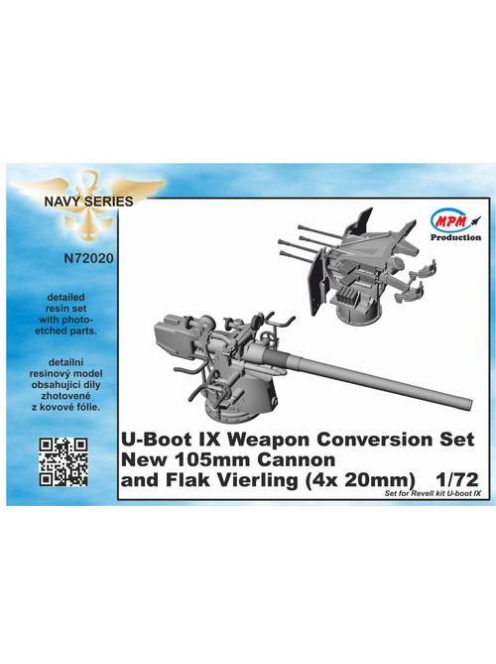 CMK - U-Boot IX Weapon Conversion set-new105mm cannon a.Flak Vierling f.Revell k
