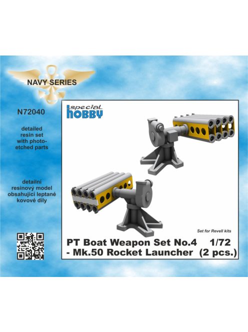CMK - 1/72 PT Boat Weapon Set No.4 - Mk.50 Rocket Launcher  (2 pcs.)