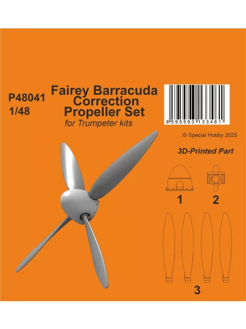 CMK - Fairey Barracuda Correction Propeller Set for Trumpeter