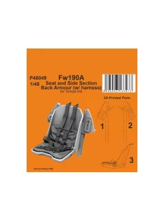   CMK - Fw190A Seat and Side Section Back Armour (w/ harness) / for Tamiya kits