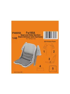   CMK - Fw190A Seat and Side Section Back Armour (w/o harness) / for Tamiya kits