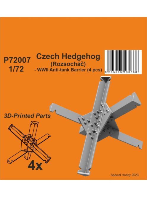 CMK - 1/72 Czech Hedgehog (Rozsocháč) - WWII Anti-tank Barrier (6 pcs)