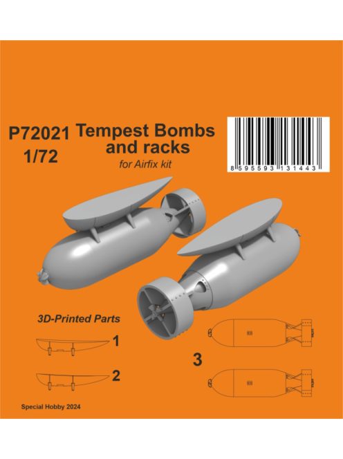 CMK - 1/72 Tempest Bombs (1000 Lb) and racks