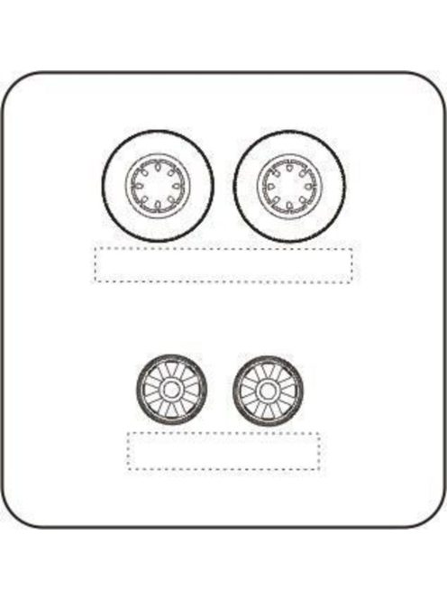CMK - Hellcat wheels with moulded eight spoked discs für Hasegawa Bausatz