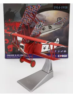   Corgi - FOKKER D.VII OAW MILITARY AIRPLANE 1918 MILITARY RED WHITE