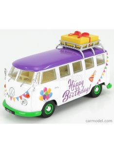   Corgi - Volkswagen T1 Minibus Happy Birthday 1961 White Purple