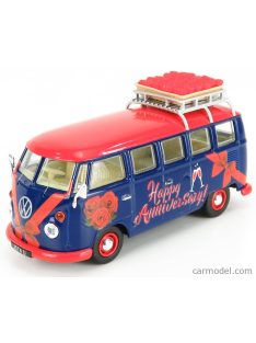   Corgi - Volkswagen T1 Minibus Happy Anniversary 1961 Blue Red