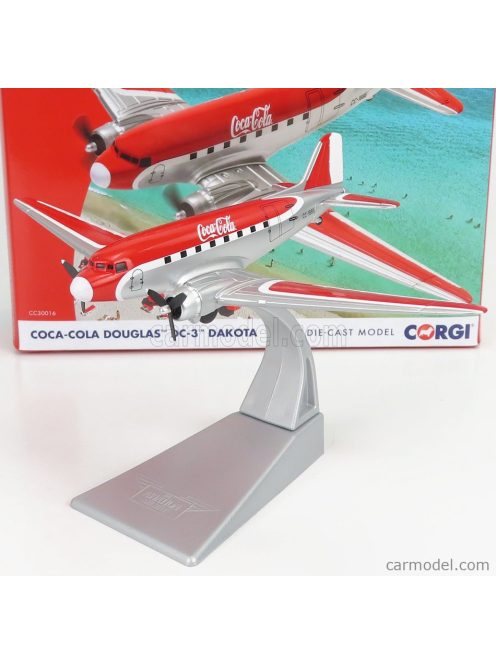 Corgi - Douglas Dakota Dc-3 Airplane Coca-Cola 1941 Red White Silver