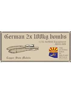 Copper State Models - 1/32 German 2x100kg aerial bombs