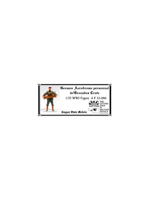Copper State Models - 1/32 German aerodrome personnel with grenades crade