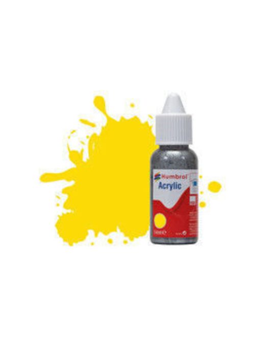 Humbrol - HUMBROL ACRYLIC DROPPER BOTTLE 14ML No 69 Yellow - Gloss