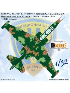   Dnmodels - 1:32 Digital Camo And Insignia Paint Masks Set For Su-25K/Su-25Ubk Bulgarian Air Force (32/827-048)